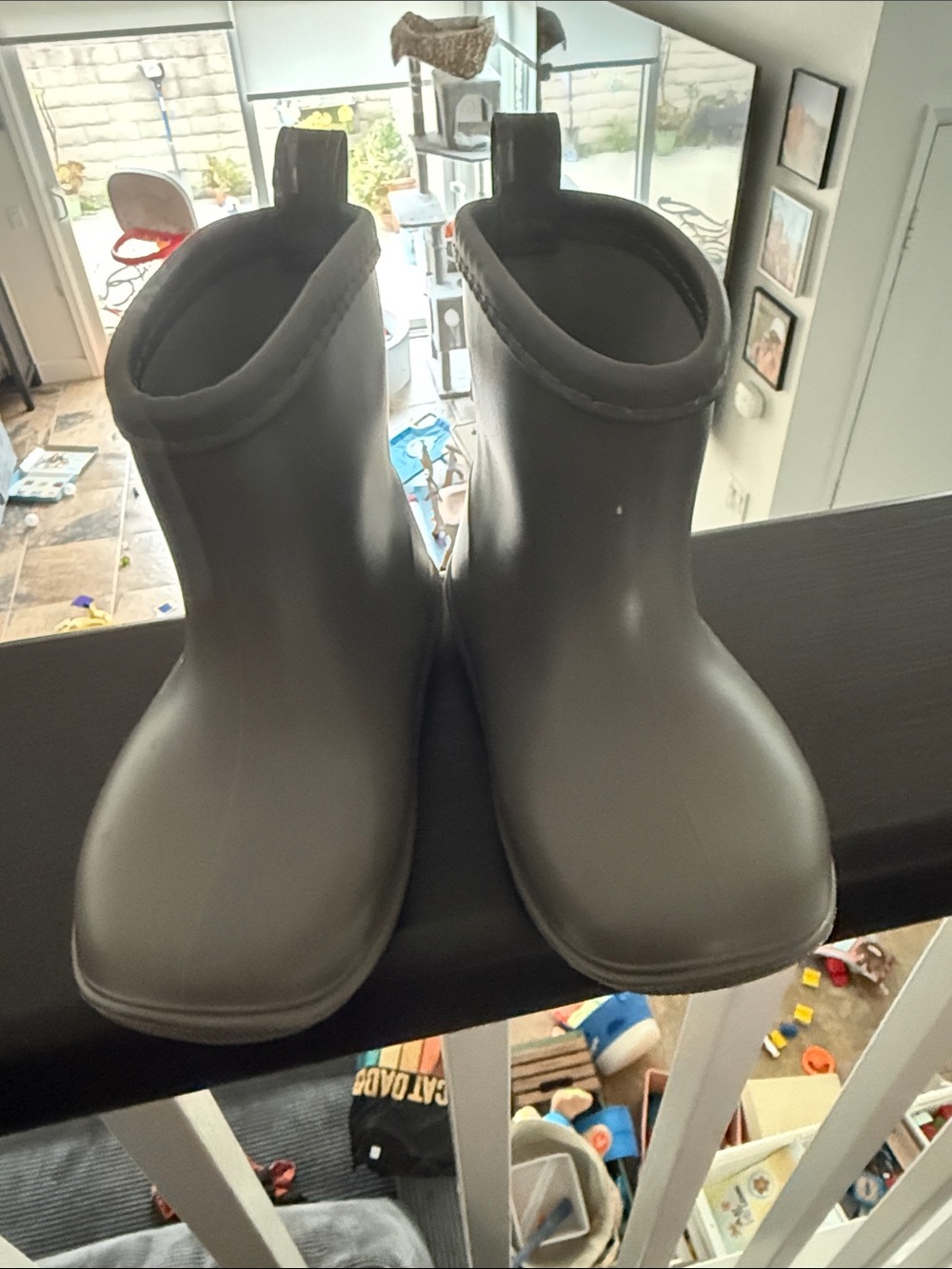 Kids Short Rain Boots — Gray Waterproof Style